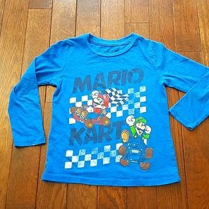 Mario Kart Long Sleeve Tee Shirt Boy's 6 Jumping Beans